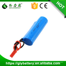 Li-ion 3.7v 1500mah 18650 con el alambre y la batería recargable del enchufe